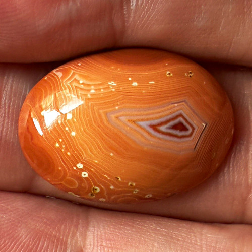 Laguna agate oval cabochon - agate,